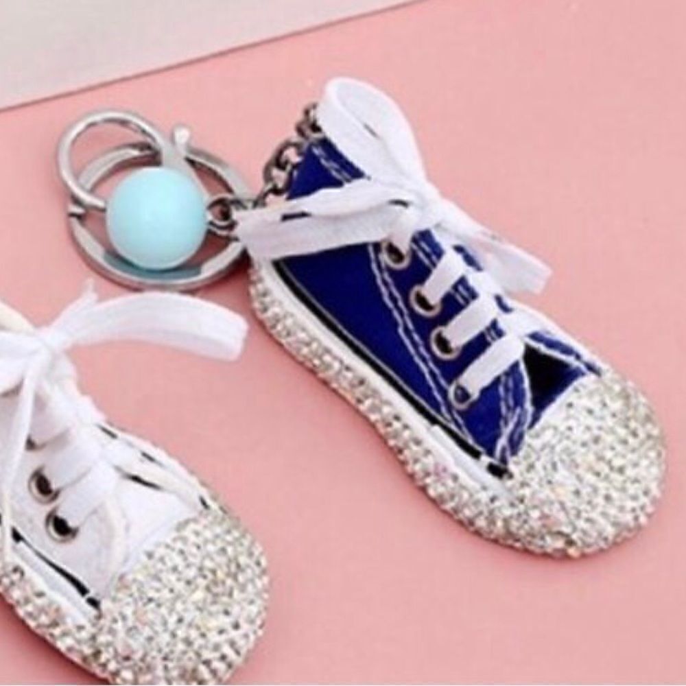 Blue Sparkly Shoe Keychain  - Picture 3 of 3